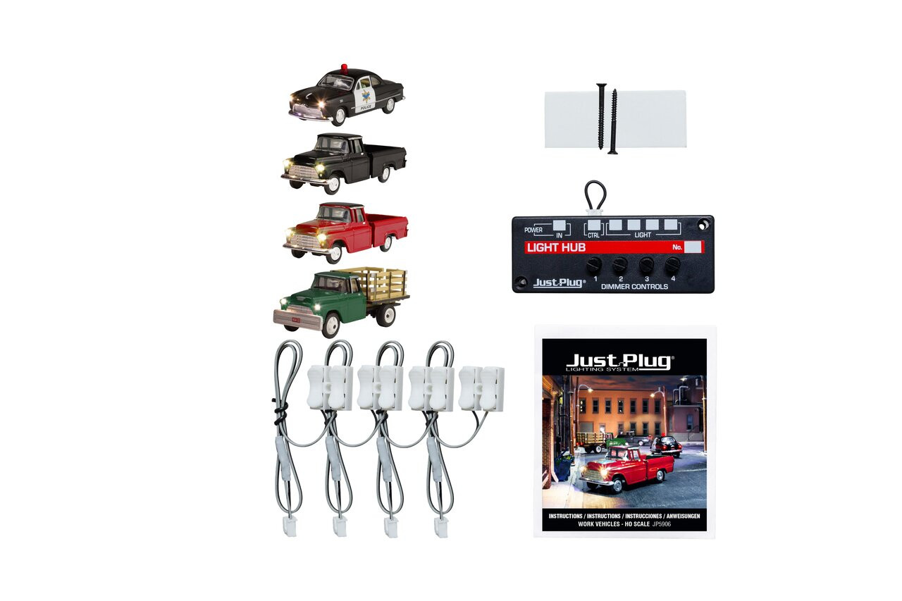 Woodland Scenics JP5906 - Just Plug Work Vehicle Value Pack - HO