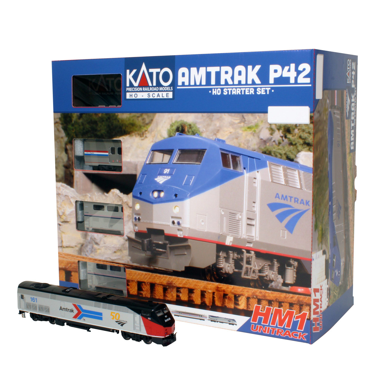 Kato 30-3003 - HM1 Starter Set w/ P42 Phase 1 scheme Amtrak (AMTK