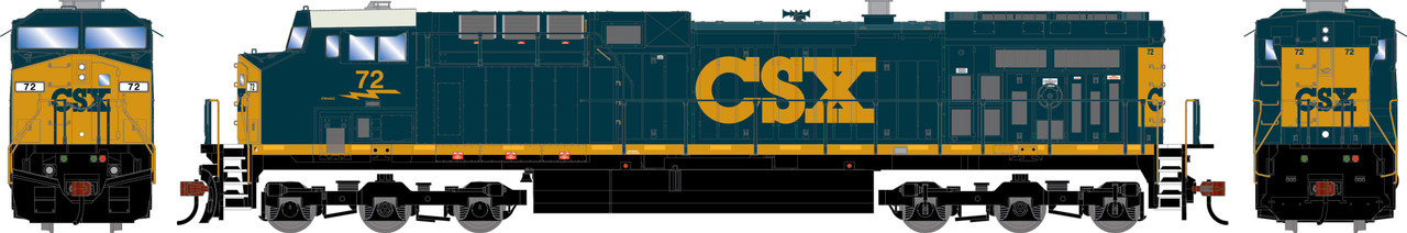 PRE-ORDER: Athearn 2564 - GE AC4400CW (DC Silent) CSX (CSXT) 72 - HO ...