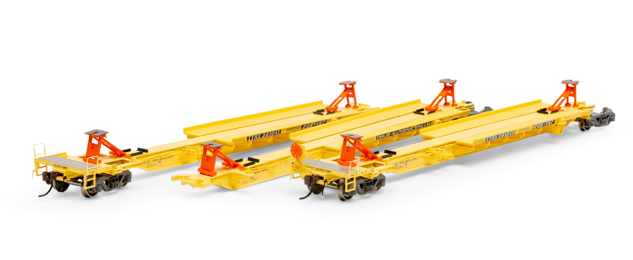Athearn 15535 - 57' Trinity Spine Car Articulated 3 Unit Set TTRX