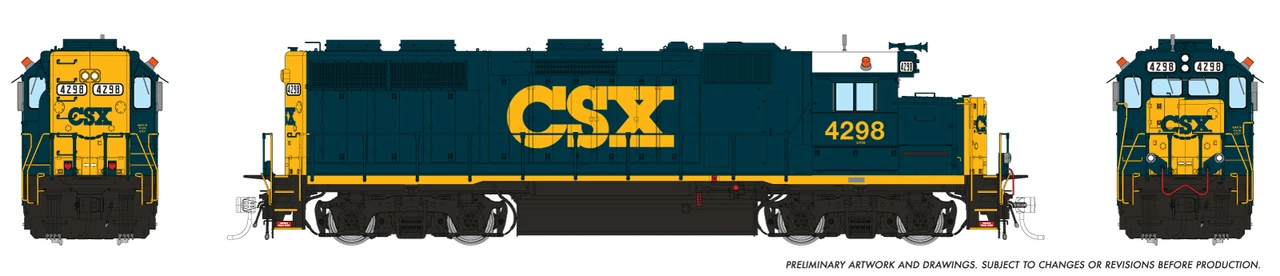 PRE-ORDER: Rapido 39018 - EMD GP39 (DC Silent) CSX (CSXT) 4298 YN3 - HO ...