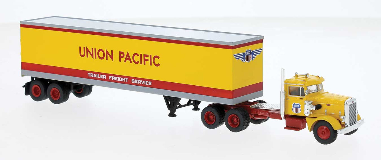 Brekina 85765 - 1955 Peterbilt 281 Semi Tractor with Van Trailer