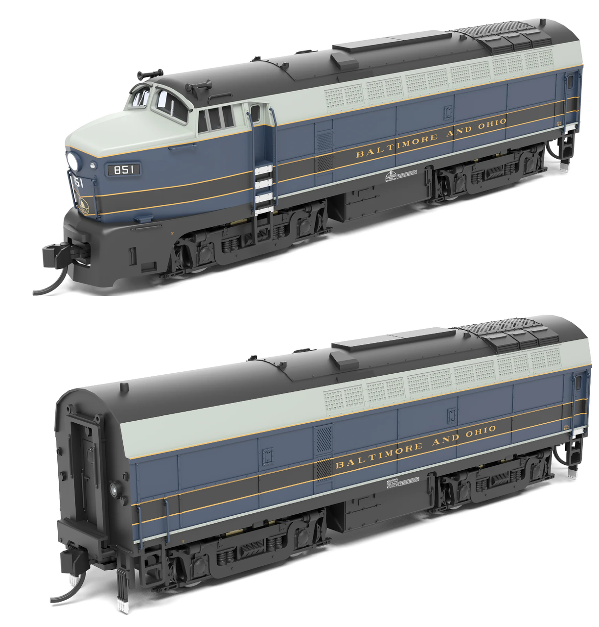 PRE-ORDER: Broadway Limited 9627 - Baldwin Sharknose RF-16 A/B set