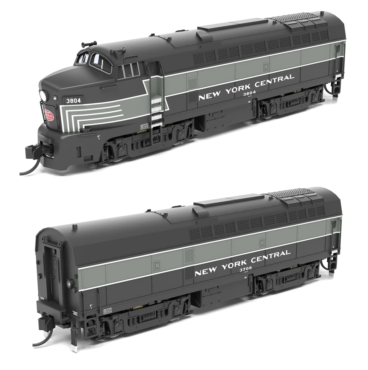 PRE-ORDER: Broadway Limited 9633 - Baldwin Sharknose RF-16 A/B set