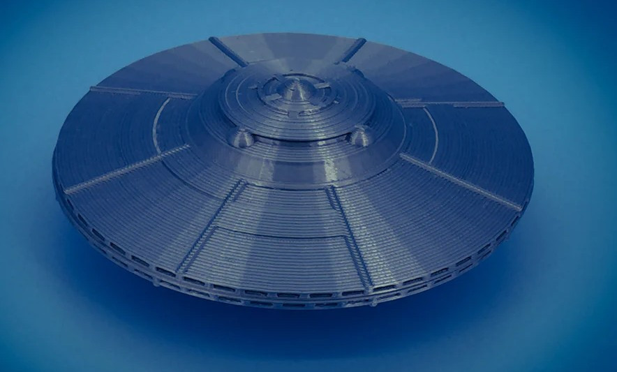 Model Scenery World N003 - Area 51 UFO Metallic Silver - N Scale