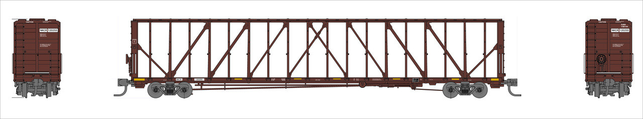 PRE-ORDER: Jackson Railcar N601056 - 73' Centerbeam Flatcar