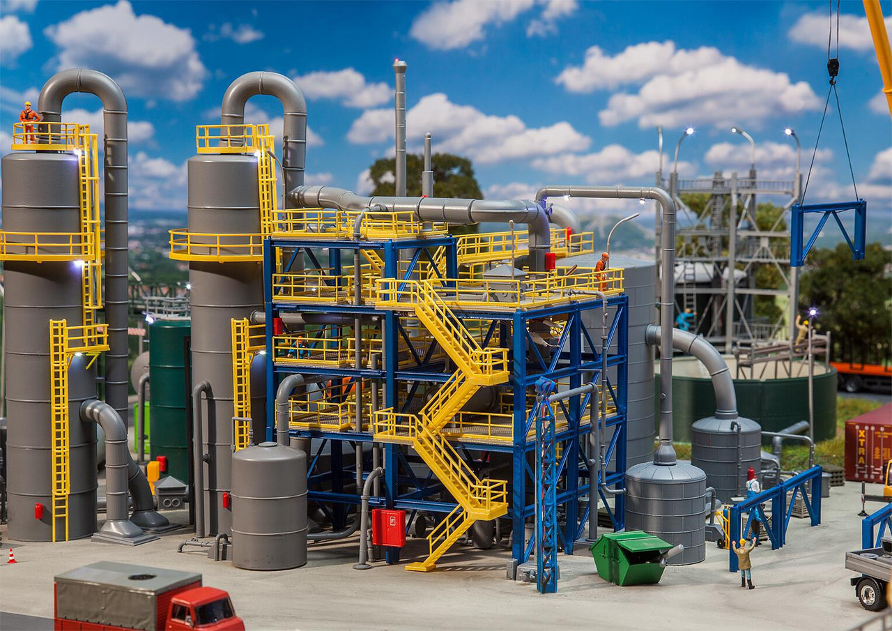 Faller 130175 - Chemical Plant - HO Scale Kit - Midwest Model Railroad