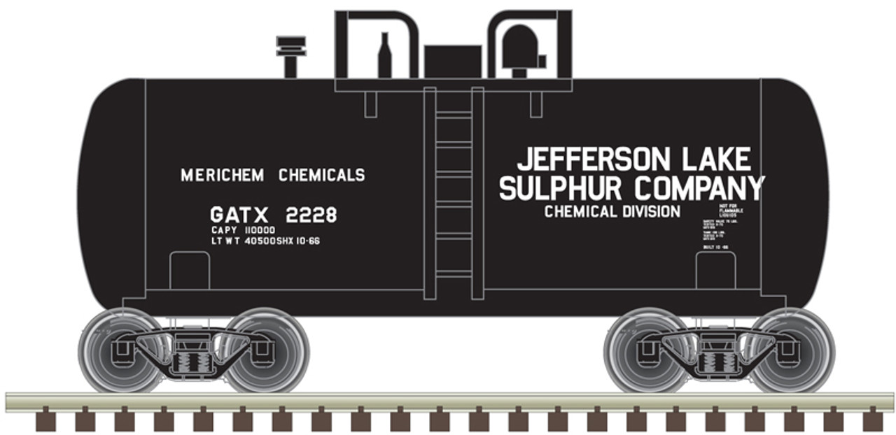 Atlas Trainman 50006878 - Beer Can Shorty Tank Car Jefferson