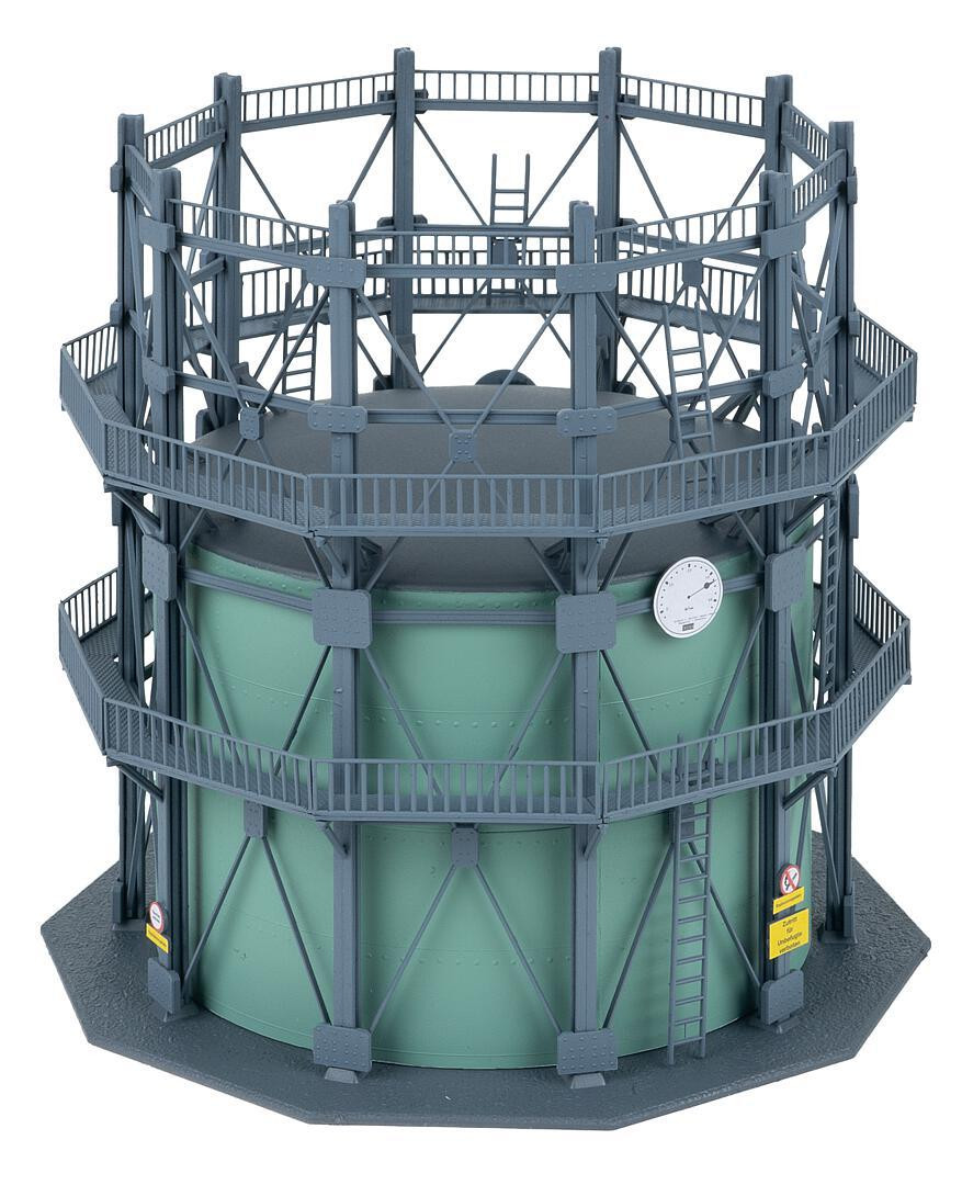 Faller 130157 - Gasometer with pipework - HO Scale Kit - Midwest