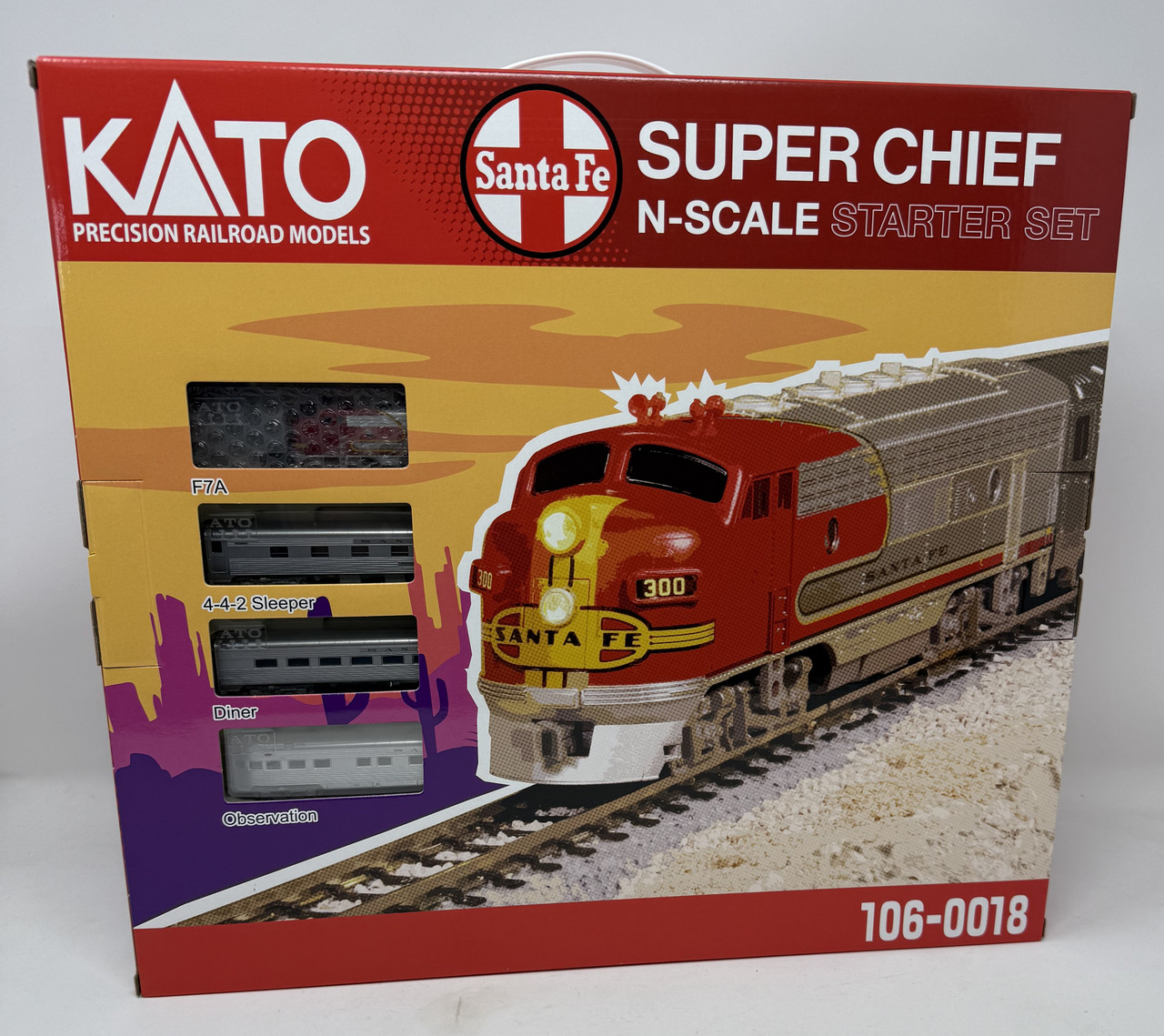 Kato 106-0018 - SUPER CHIEF Starter Set (DC Silent) Atchison