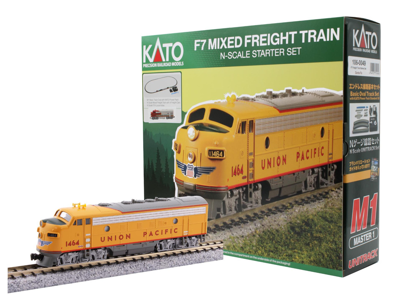 Kato 106-0050 - F7 Freight Train Starter Set (DC Silent) Union