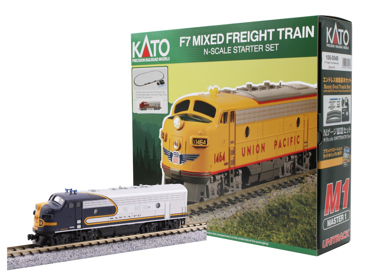 Locomotive Beginner Model Train Sets Kato 106-0051 F7 Freight
