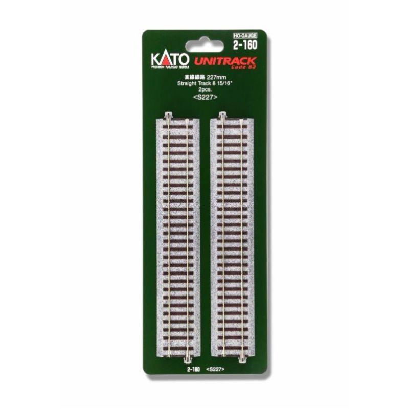 HO Scale Kato 9-3/4" Straight Feeder Track With Wires (2-151 / 381-2151) - New