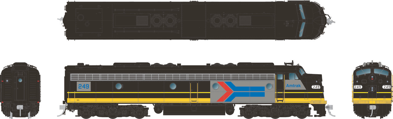 Rapido 28071 - EMD E8A (DC Silent) Amtrak (AMTK) 249 SCL Patch