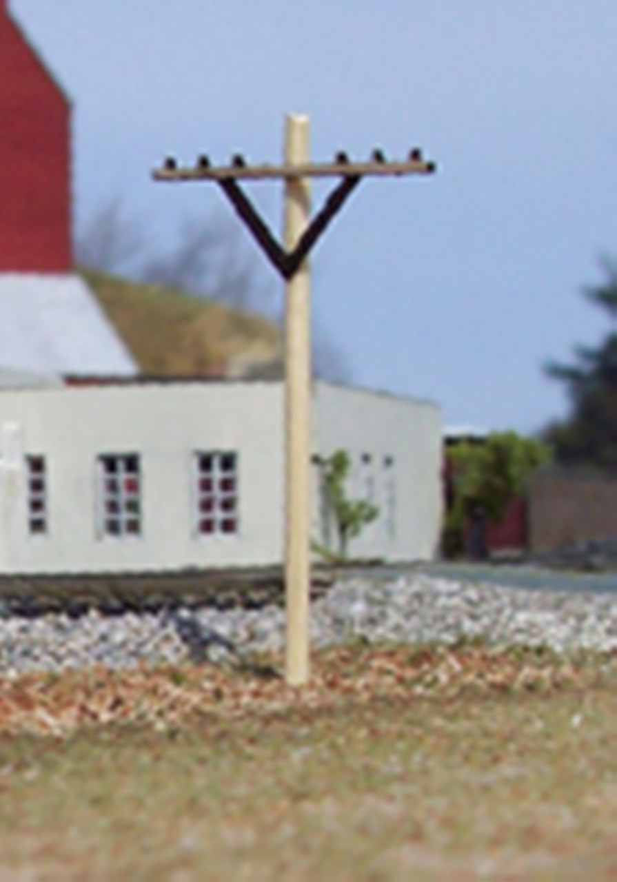 thumbnail image 2 of Model Scene 5182 Telegraph Poles (x8) – OO Gauge 1/76 Scale Model Railway Kit 2 of 3