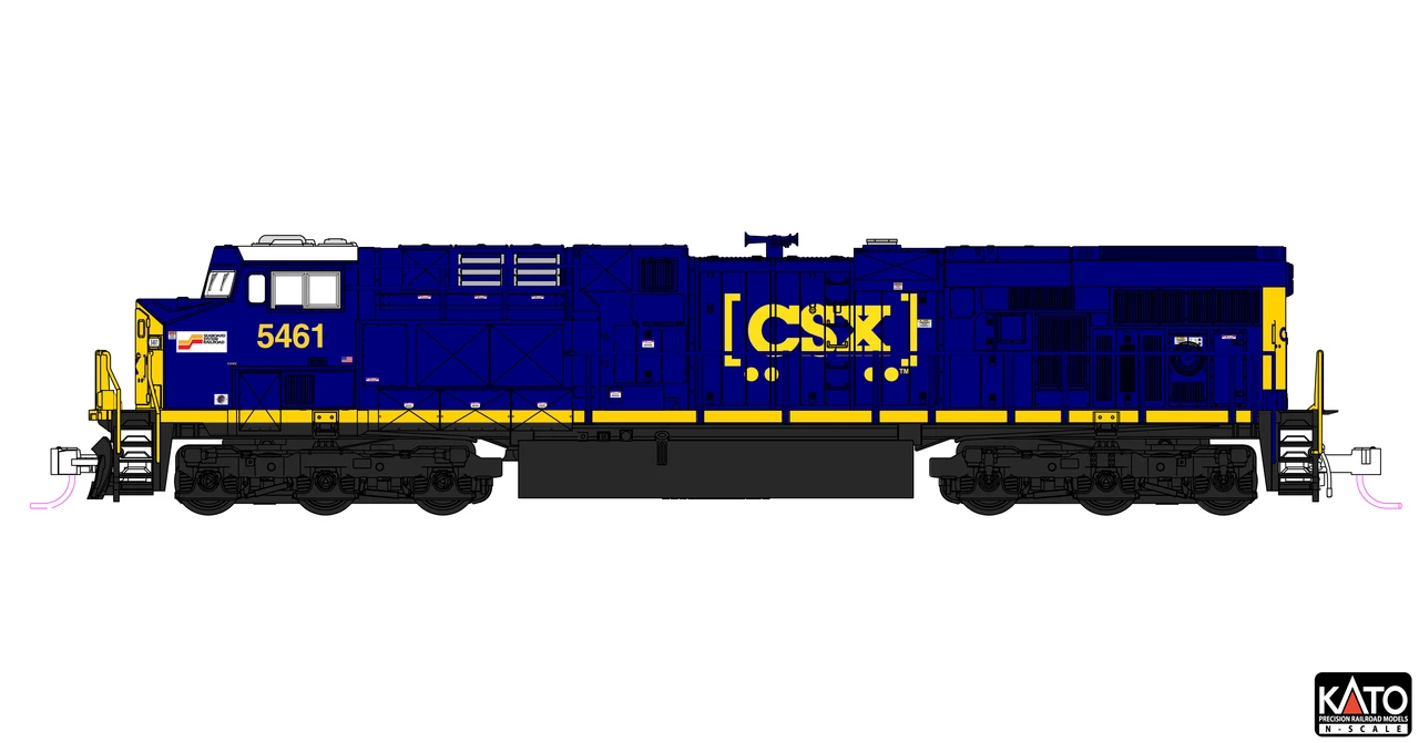 ⭐︎kato⭐︎ Kato 176-8963 - GE ES40DC (DC Silent) CSX (CSXT) 5461 - N Scale