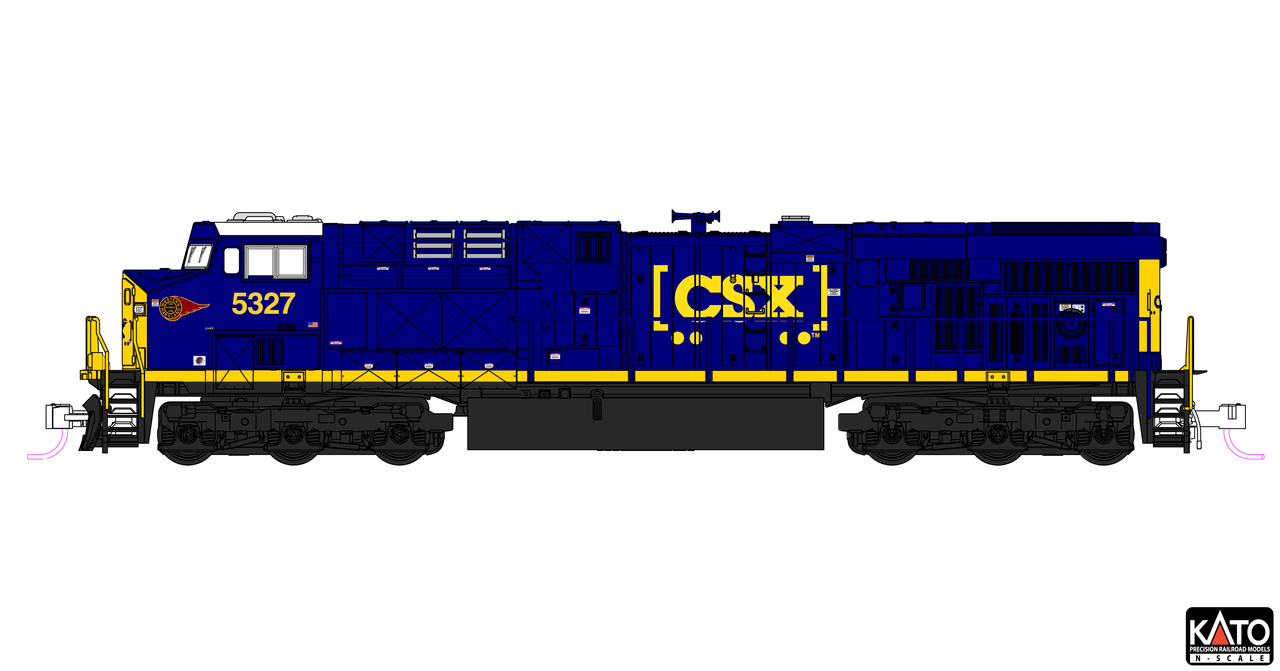 Kato 176-8962-S - GE ES40DC (DCC and Sound) CSX (CSXT) 5327 - N
