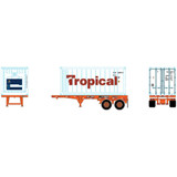 Athearn RTR 28890 - 20' Chassis & Container  Tropical  - HO Scale