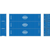 Athearn 27040 - 40' Corrugated HC Container (Set #1, 3 pack)  COSCO  - HO Scale
