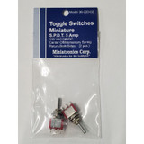 Miniatronics Corp.  36-220-02 - Mini Return to Middle Toggle Switches (2) SPDT 5 Amp 120 V   -