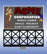Miller Engineering 88-3751 - Lighted ACME Corporation Sign [Large]  - HO Scale