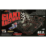 AFX Racing 22020 - Giant Raceway 62.5-Foot Mega G+ HO Slot Car Track Set w/Tri-Power Pack - HO Scale