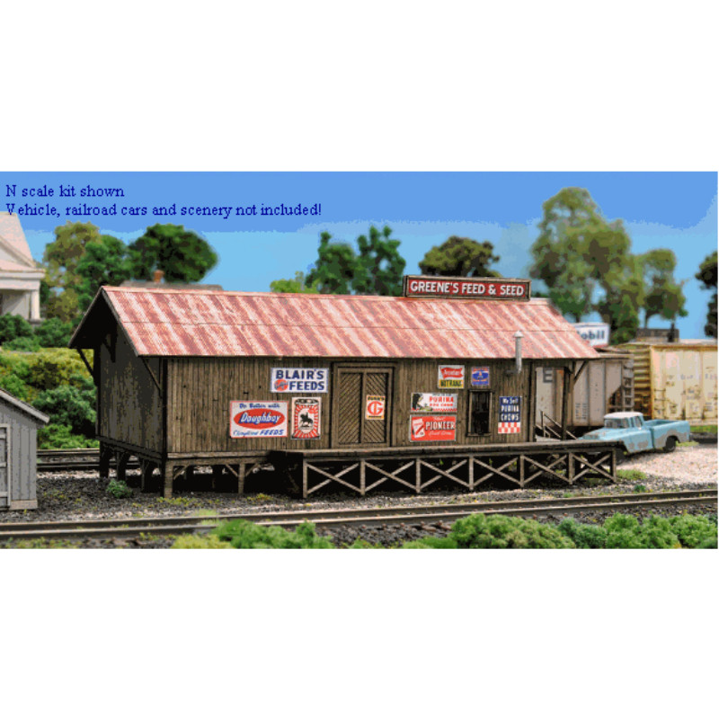 N Scale Laser Cut Wood Depot Kit For Model Railways - Unpainted 3 thumbnail image