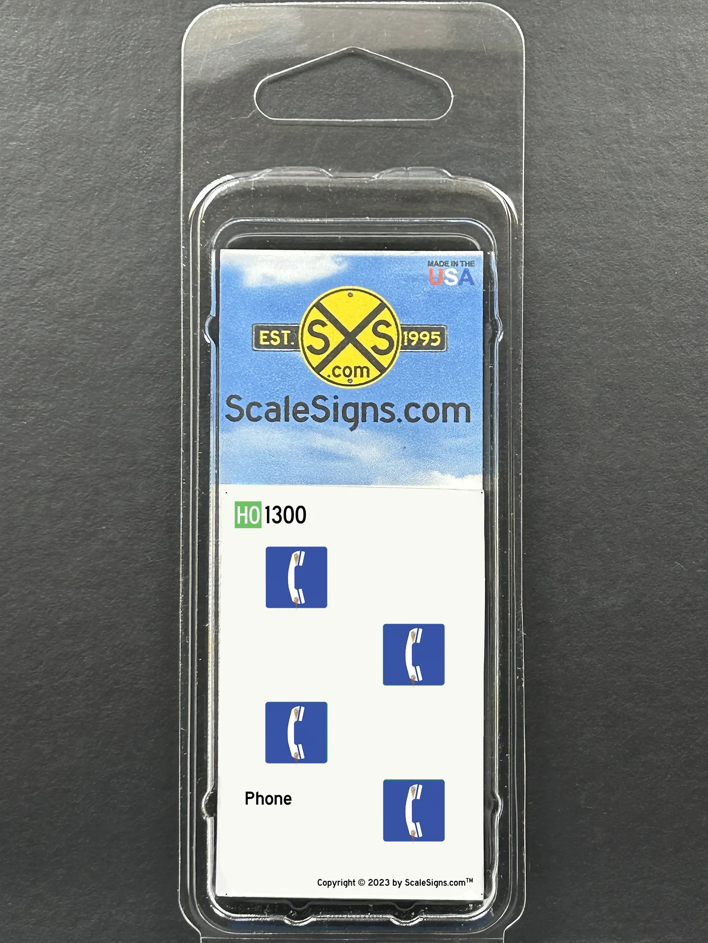 ScaleSigns HO-1300-000 - Phone - HO Scale - Midwest Model Railroad