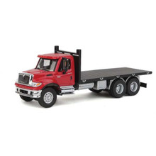 Walthers SceneMaster HO 949-11662 International 7600 3-Axle Heavy Duty Dump Truck Red Cab Silver Dump Body - Assembled