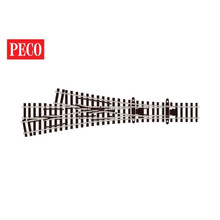 PECO SL-E387F - Code 55 Curved Turnout Left Hand (Electrofrog) - N