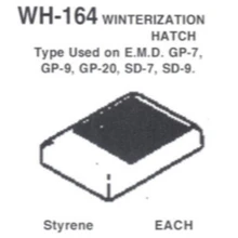 Details West WH-212 - Winterization Hatch 48 SD45's, F-45's, GP18's - HO Scale