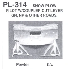 Details West HO Scale #255 Snow Plow - Low Profile With Open MU Doors (ATSF, BNSF)