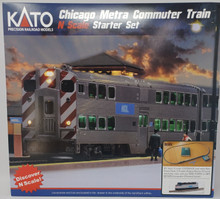 Kato 106-8701-S-1 - Chicago Metra Bi-Level Commuter Train Sound