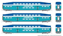 PRE-ORDER: Rapido 546010 - Bilevel Commuter Car Set Coaster (SDNX