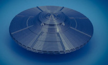 UPPER FIELD ONE【UFO】 Model Scenery World N003 - Area 51 UFO Metallic Silver - N Scale