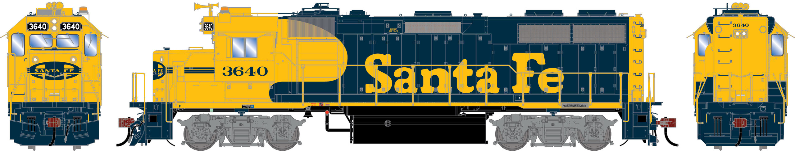Gp39 Train Design PRE-ORDER: Athearn Genesis 1980 - EMD GP39-2 (DCC and Sound) Atchison ...