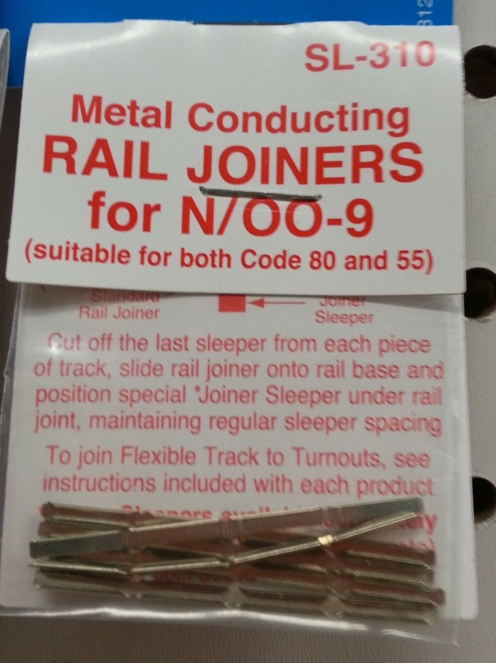 PECO SL310 Metal Conducting Rail joiners for Code 55/80 N Scale