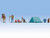 Noch 36876 - 4 Campers, Tent and Accessories  - N Scale