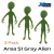 Model Scenery World N230 - The Gray Alien Area 51 (3 pack) - Green  - N Scale