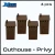 Model Scenery World N266 - Outhouse Privy 01 - 4pcs - Brown  - N Scale