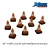 Model Scenery World N312 - 18" Traffic Cones (12pk)  - N Scale