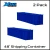 Model Scenery World HO051 - 48' Shipping Freight Containers 2pk Blue  - HO Scale