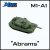 Model Scenery World HO063 - M1-A1 Abrams Tank - Green - HO Scale Model Scenery World HO063 - M1-A1 Abrams Tank - Green - HO Scale