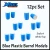 Model Scenery World HO139 - Plastic Drum Rain Barrel 12pc Set-Blue/White Top  - HO Scale