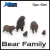 Model Scenery World HO187 - Bears with Cubs (5pk) - Brown - HO Scale Model Scenery World HO187 - Bears with Cubs (5pk) - Brown - HO Scale