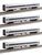 Kato 106-8021 - Amfleet I 4 Car Bookcase Set Phase VII Amtrak (AMTK) Cafe #43379 / Coach #82583 / Coach #82777 / Coach #82899 - N Scale