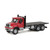 Walthers 949-11652 - International(R) 7600 3-Axle Flatbed Truck -- Red Cab, Black Flatbed   - HO Scale