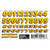 Pinecar 4016 - Yellow Numbers Dry Transfer - Kit Pinecar 4016 - Yellow Numbers Dry Transfer - Kit