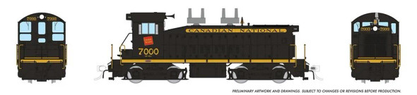 Rapido 27572 - EMD SW9 (DCC and Sound) Canadian National (CN) 7007 - HO Scale