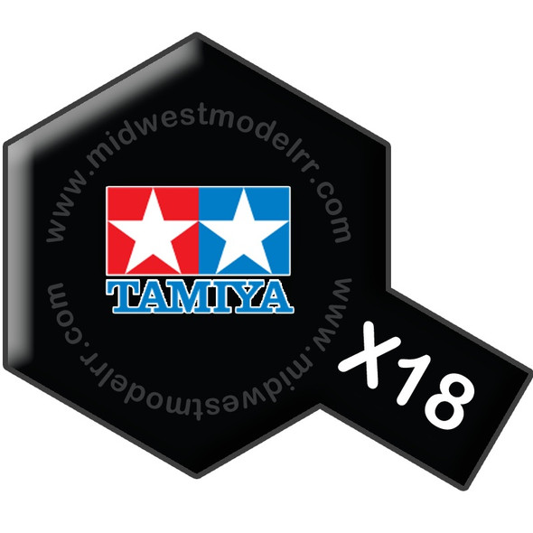 TAMIYA 81018 - X18 Semi-Gloss Black 23ml